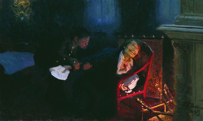 Гоголь сжигает рукопись второй части «Мертвых душ». Холст, масло. Государственная Третьяковская галерея
