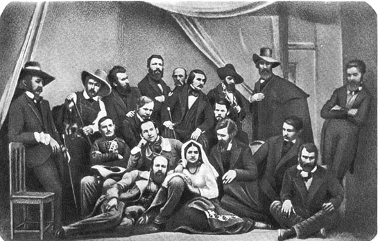 Н В Гоголь в группе русских художников в Риме  1845 Левицкий С Л